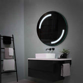 Specchio LED Rotondo | Controllo tramite interruttore a muro | Luce bianca fredda - Reyze Serie Salono Modello 3